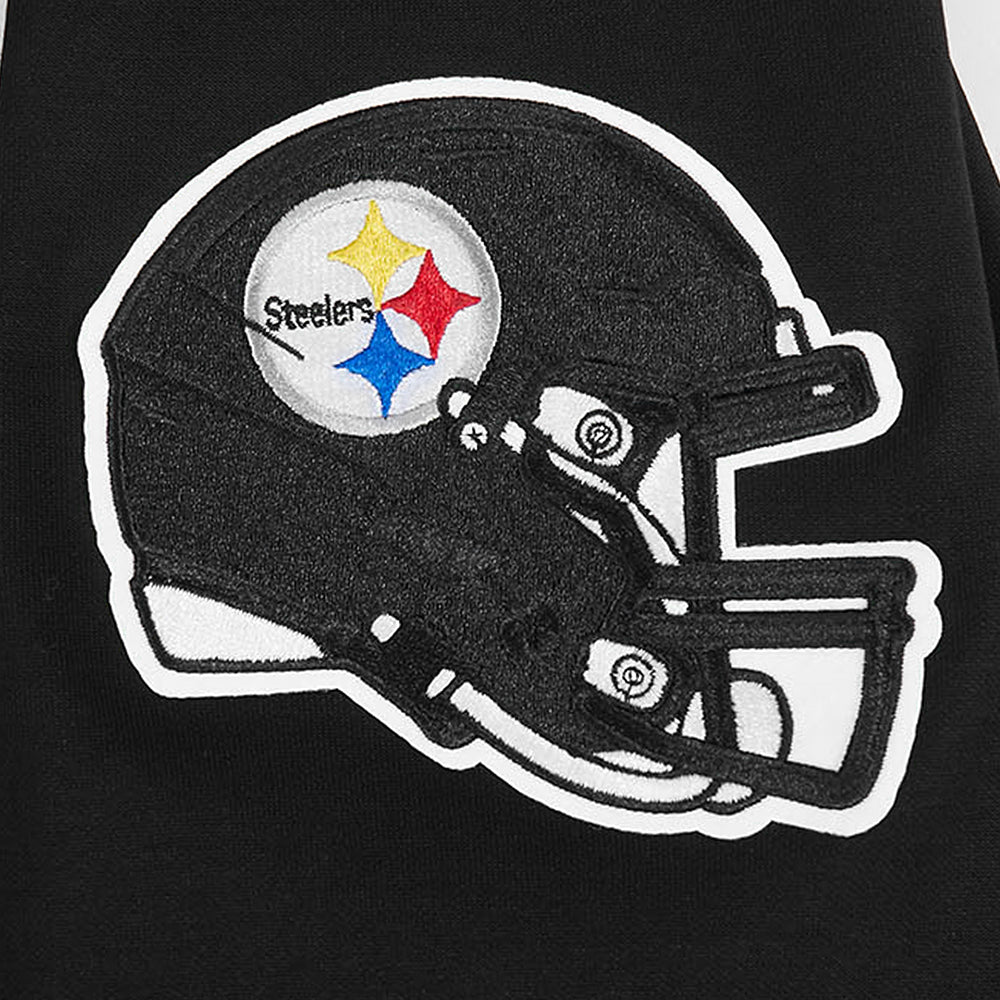 NFL PITTSBURGH STEELERS T.J. WATT #90 CLASSIC PNN MEN'S DK PO HOODIE (BLACK) - Image 7