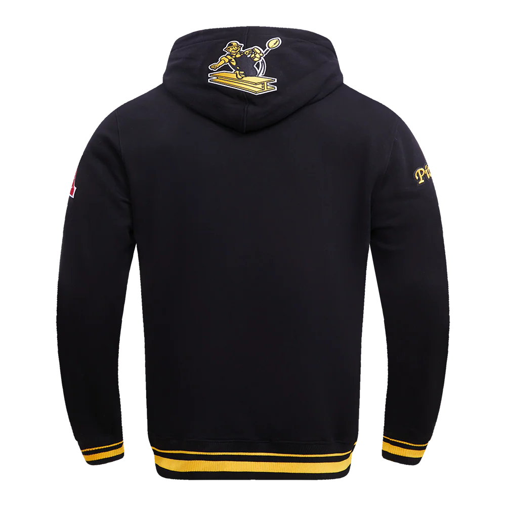 NFL PITTSBURGH STEELERS RETRO CLASSIC MEN'S HOODIE (BLACK/YELLOW) - Image 3