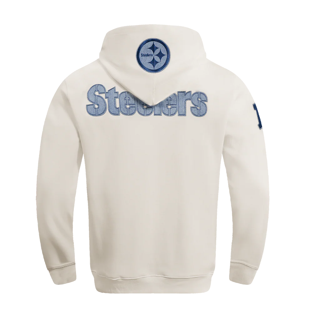NFL PITTSBURGH STEELERS VARSITY BLUES MEN'S PULLOVER HOODIE (LINEN) - Image 3