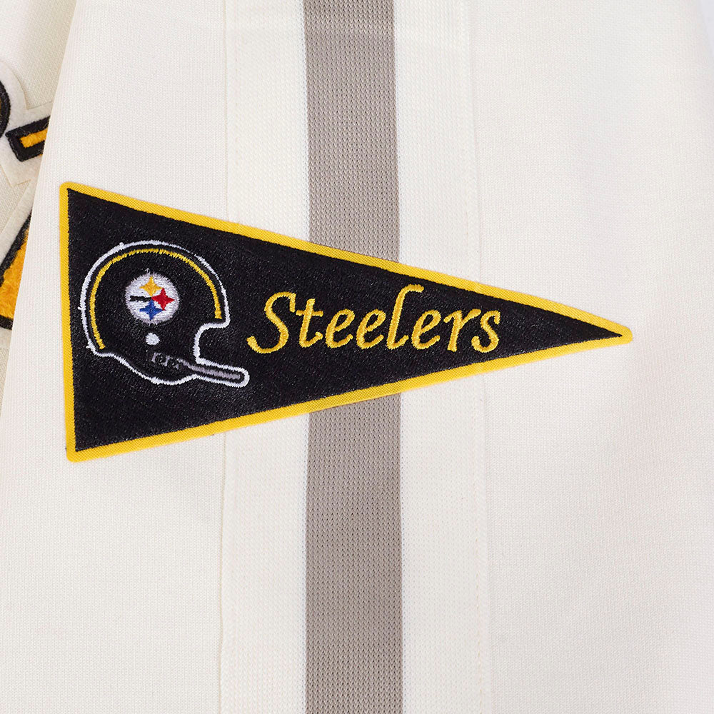 NFL PITTSBURGH STEELERS PRO GAME DAY RETRO JACKET (EGGSHELL/TAUPE/EGGSHELL) - Image 7
