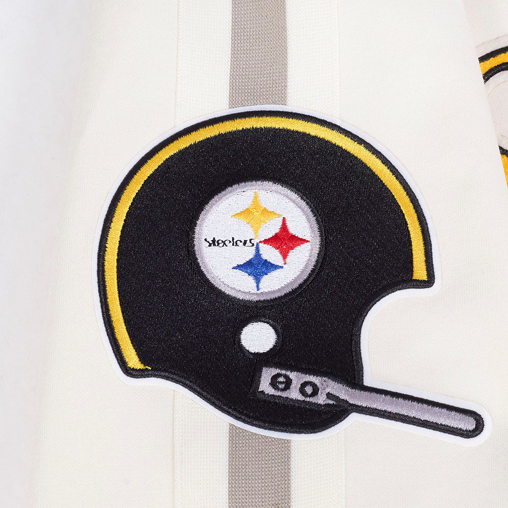 NFL PITTSBURGH STEELERS PRO GAME DAY RETRO JACKET (EGGSHELL/TAUPE/EGGSHELL) - Image 8
