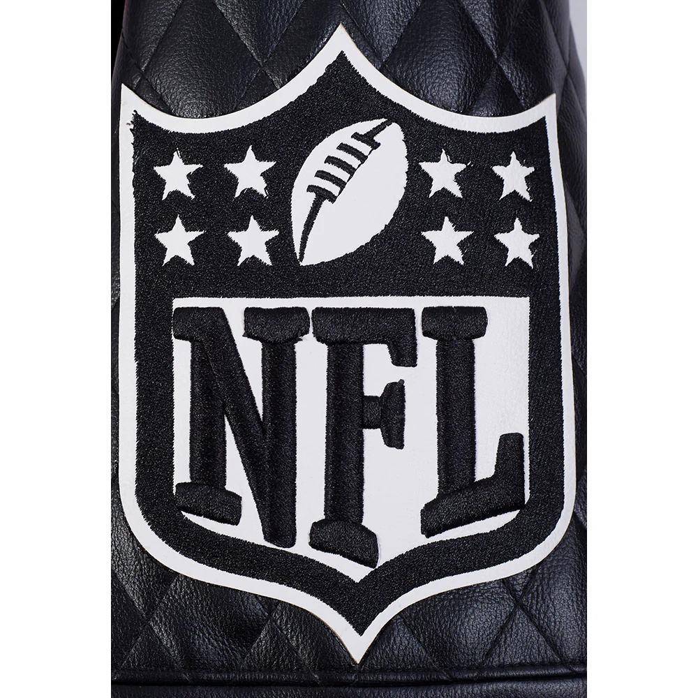 NFL PITTSBURGH STEELERS MEN'S MOTO JACKET (BLACK/WHITE) - Image 11