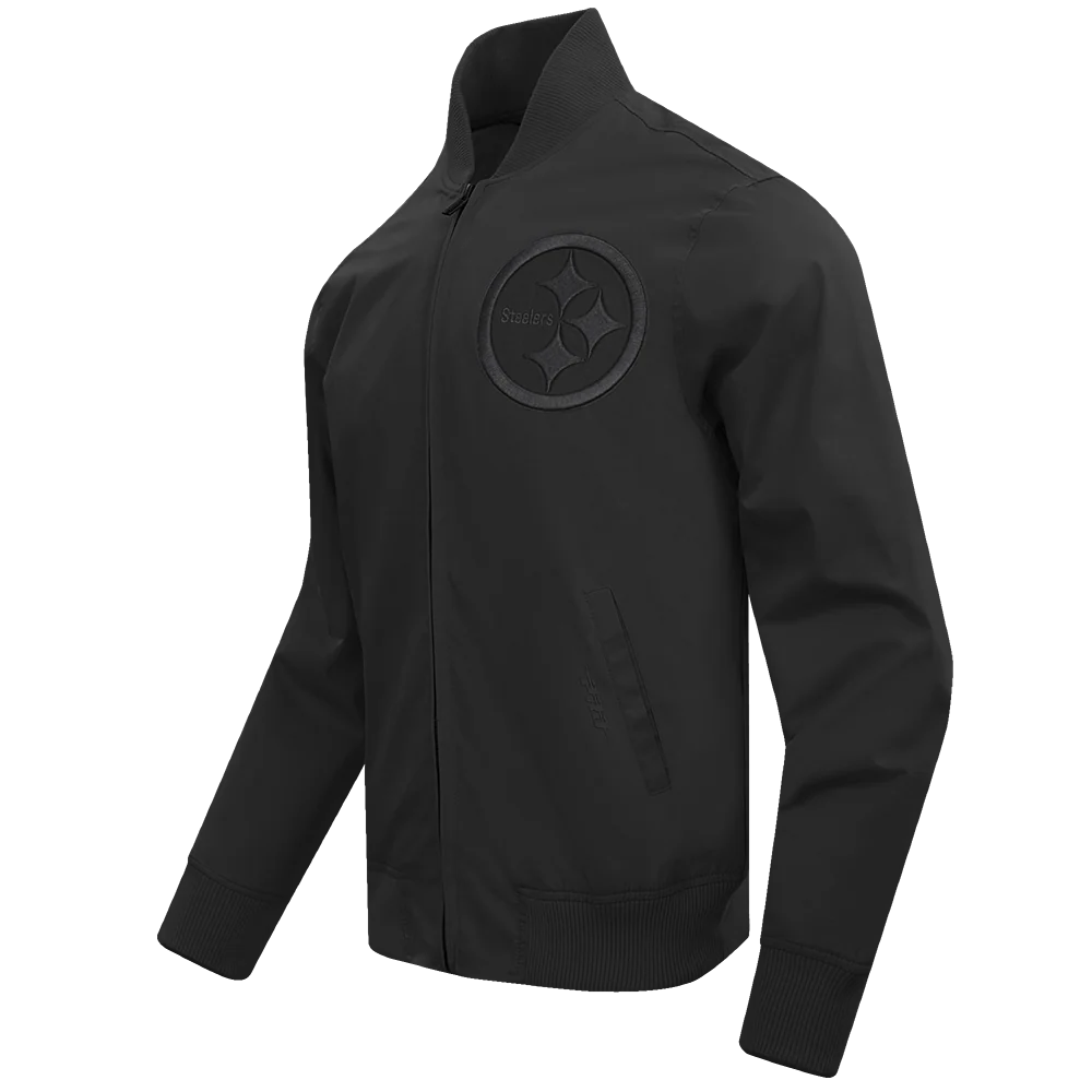 NFL PITTSBURGH STEELERS NEUTRAL TWILL JACKET (BLACK) - Image 2