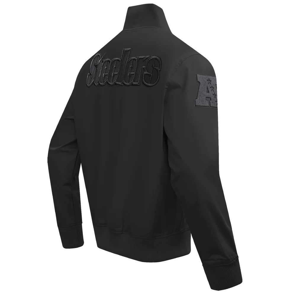 NFL PITTSBURGH STEELERS NEUTRAL TWILL JACKET (BLACK) - Image 3