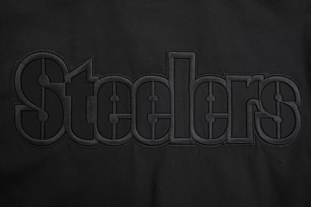 NFL PITTSBURGH STEELERS NEUTRAL TWILL JACKET (BLACK) - Image 5
