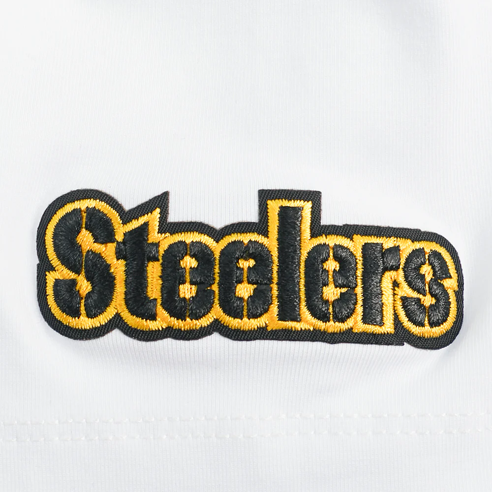 NFL PITTSBURGH STEELERS SCRIPT TAIL WOMEN'S SJ BOXY TEE (WHITE) - Image 9