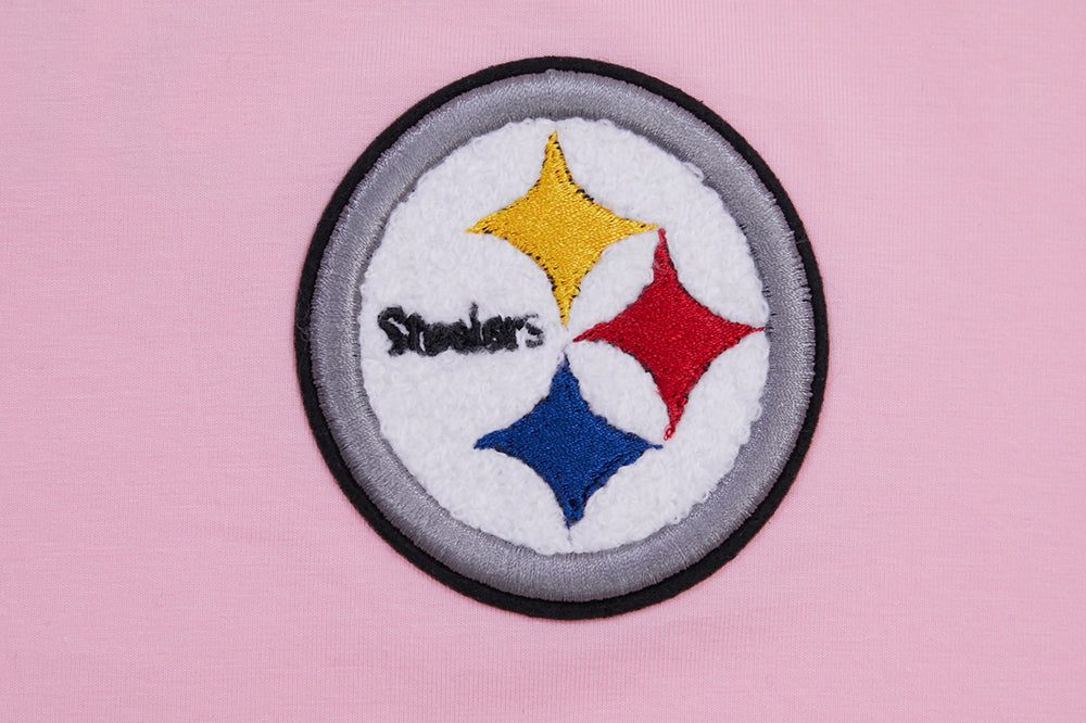 NFL PITTSBURGH STEELERS CLASSIC WOMEN'S SINGLE JERSEY BOXY TEE (PINK) - Image 6