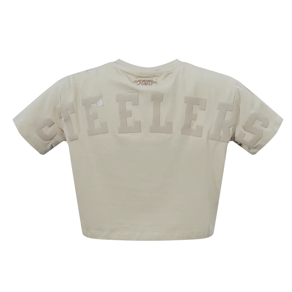 NFL PITTSBURGH STEELERS WINGSPAN WOMEN'S SJ BOXY TEE (TAUPE) - Image 7