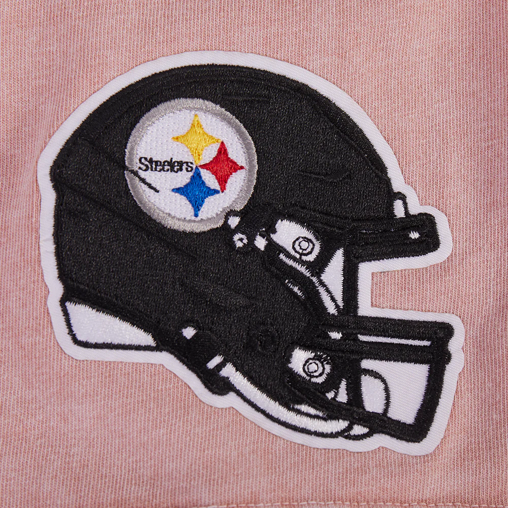 NFL PITTSBURGH STEELERS WASHED JEWELS WOMEN'S S/S BOXY TEE (WASHED MAUVE) - Image 5