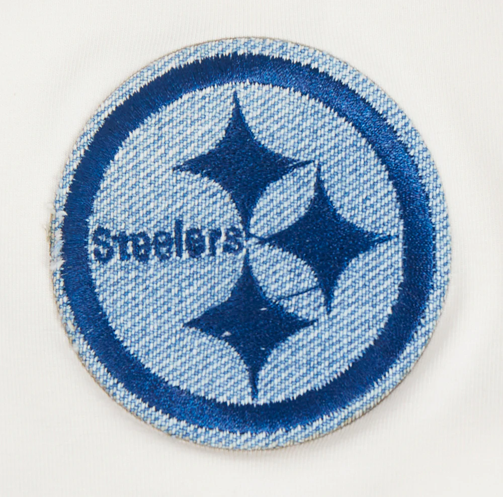 NFL PITTSBURGH STEELERS VARSITY BLUES WOMEN'S BOXY TEE (LINEN) - Image 5