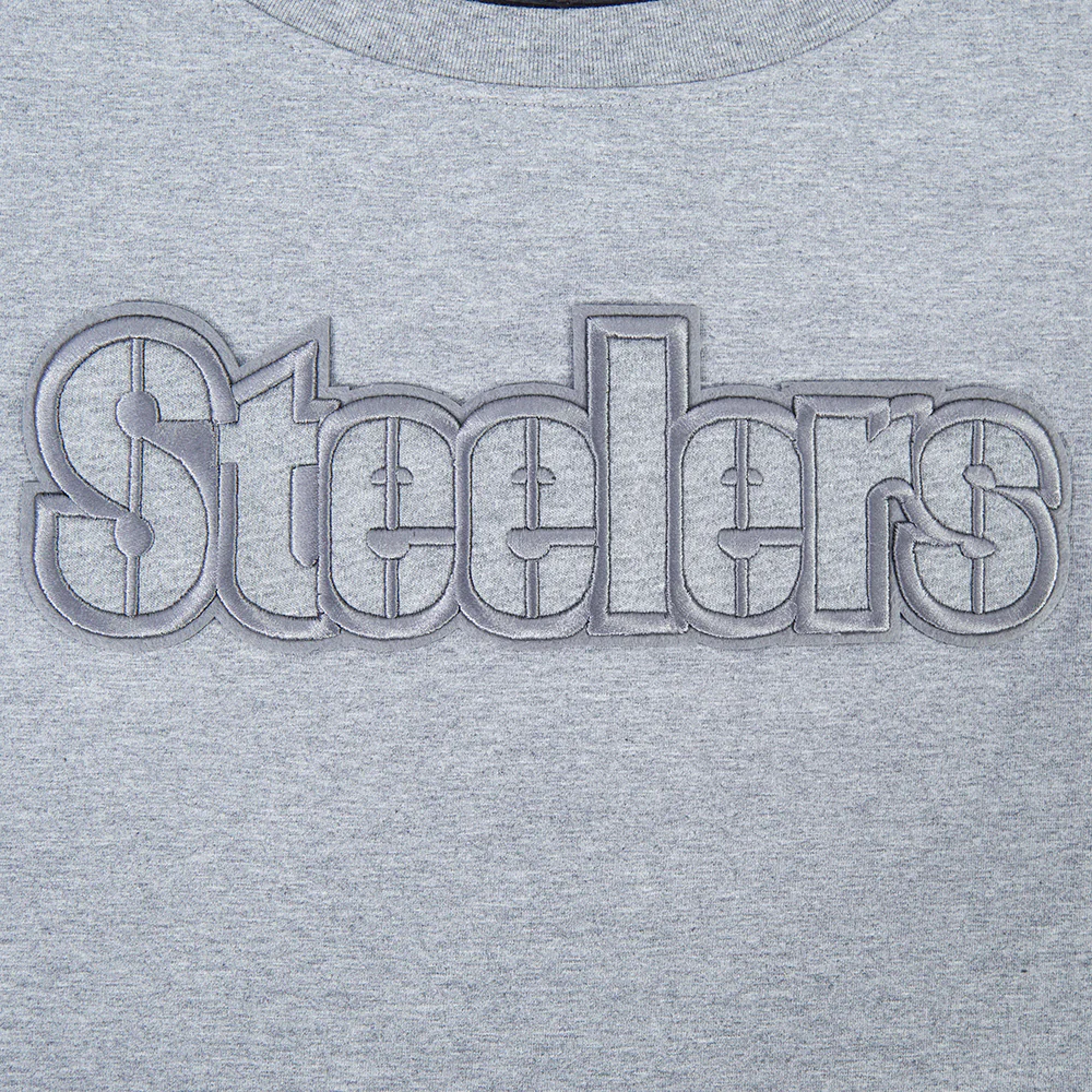 NFL PITTSBURGH STEELERS NEUTRAL WOMEN'S BOXY TEE (DARK HEATHER GRAY) - Image 8