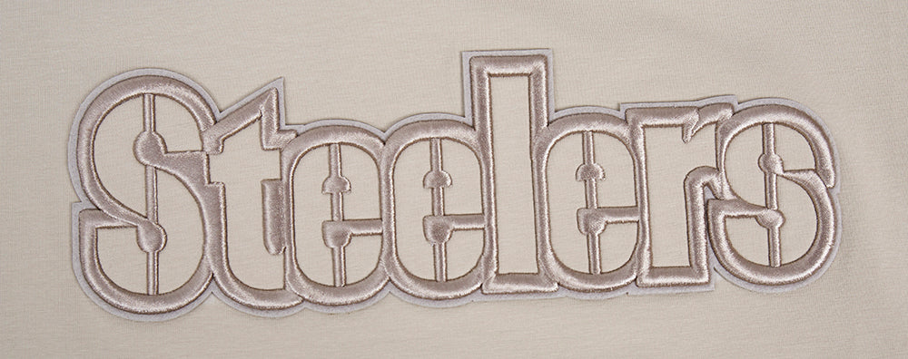 NFL PITTSBURGH STEELERS NEUTRAL WOMEN'S BOXY TEE (TAUPE) - Image 6
