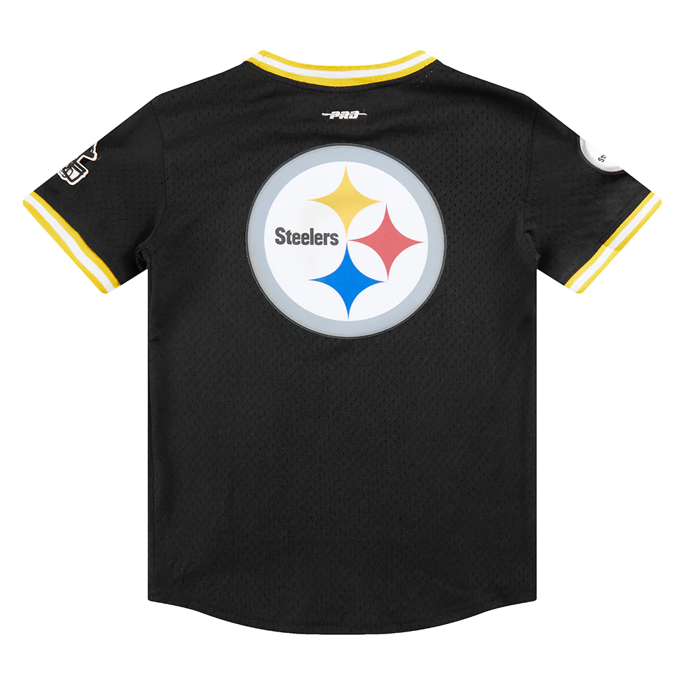 NFL PITTSBURGH STEELERS CLASSIC BIG BOYS SHORT SLEEVE MESH TEE (BLACK/YELLOW) - Image 15