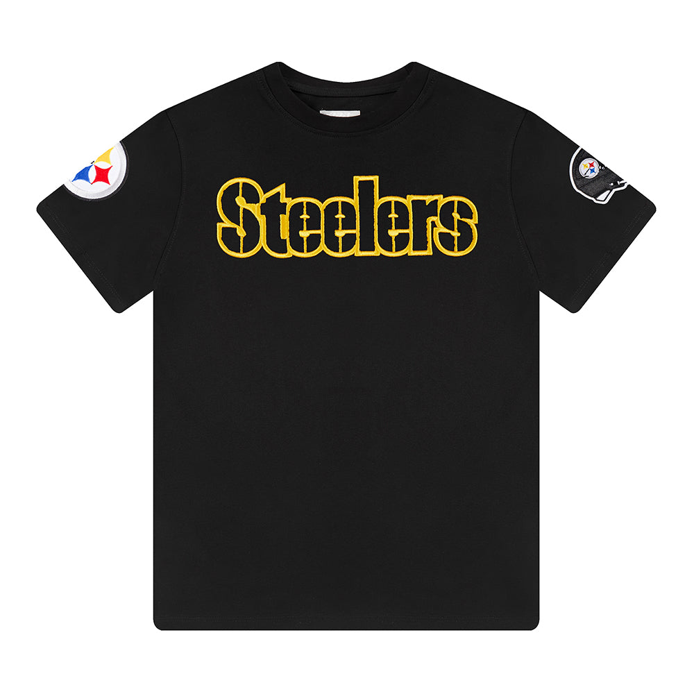 NFL PITTSBURGH STEELERS CLASSIC BIG BOYS SINGLE JERSEY TEE (BLACK) - Image 3