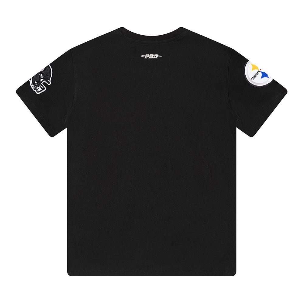NFL PITTSBURGH STEELERS CLASSIC BIG BOYS SINGLE JERSEY TEE (BLACK) - Image 4