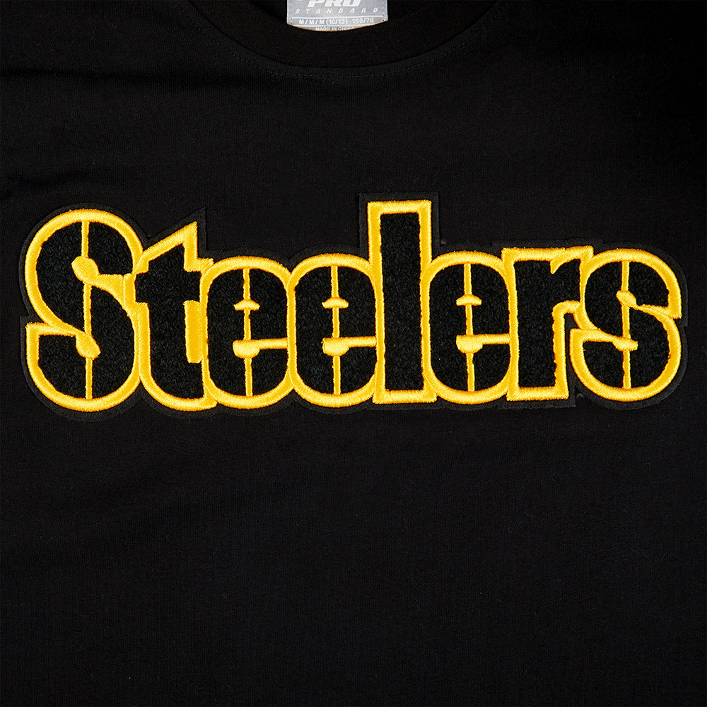 NFL PITTSBURGH STEELERS CLASSIC BIG BOYS SINGLE JERSEY TEE (BLACK) - Image 7