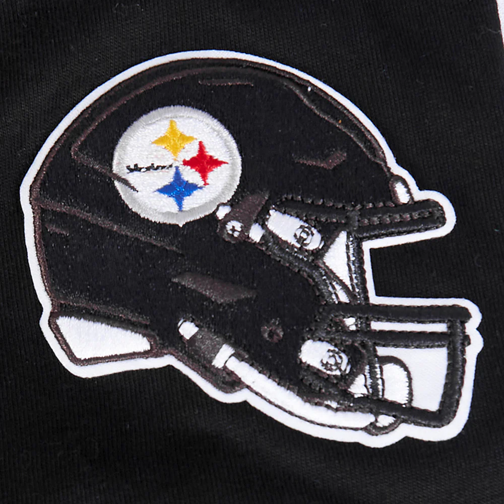 NFL PITTSBURGH STEELERS CLASSIC BIG BOYS SHORT SLEEVE STRIPED RIB TEE (BLACK/YELLOW) - Image 6