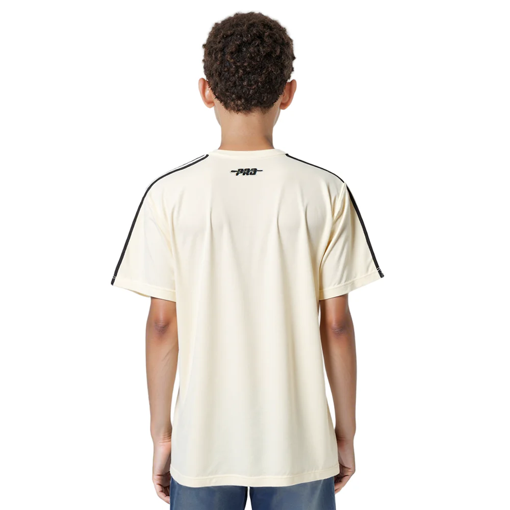 NFL PITTSBURGH STEELERS RETRO CLASSIC SINGLE JERSEY BIG BOYS SINGLE JERSEY TAPING TEE (EGGSHELL/ BLACK) - Image 2