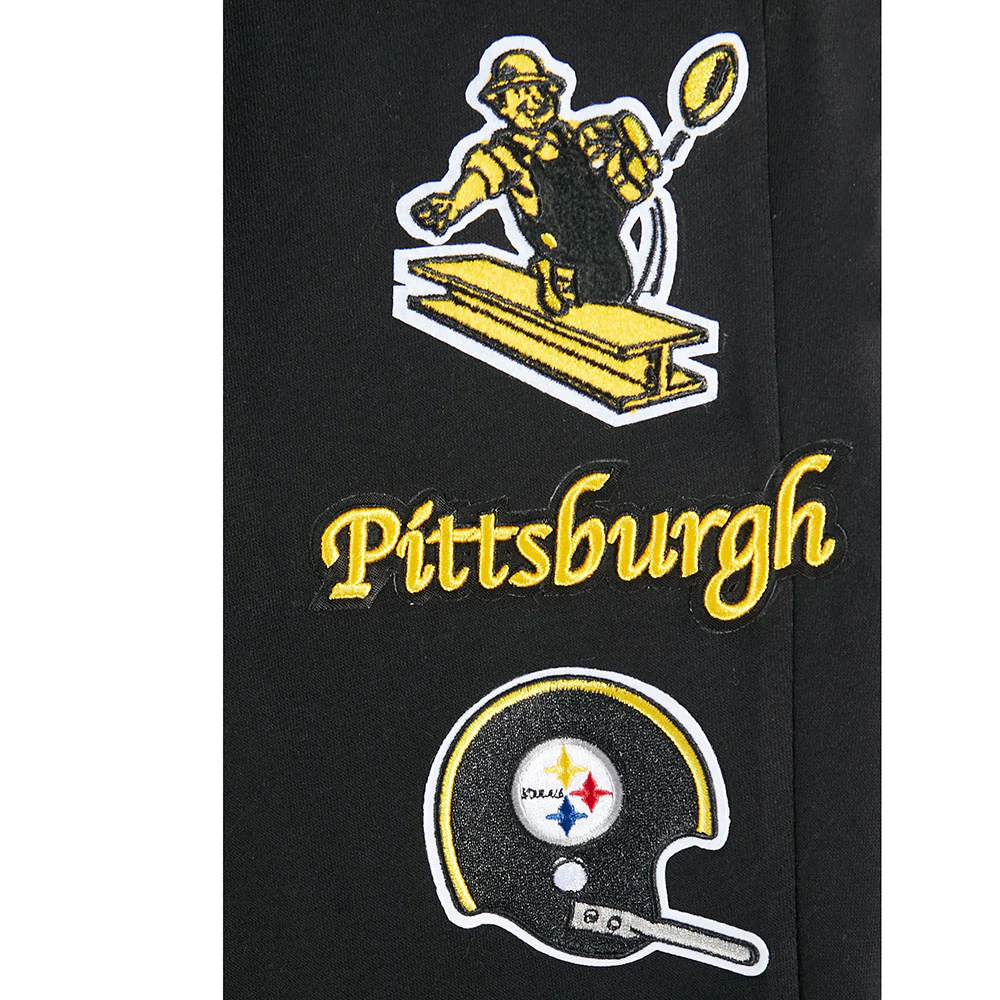 NFL PITTSBURGH STEELERS RETRO CLASSIC BIG BOYS RIB FLC SWEATPANT (BLACK/YELLOW) - Image 6