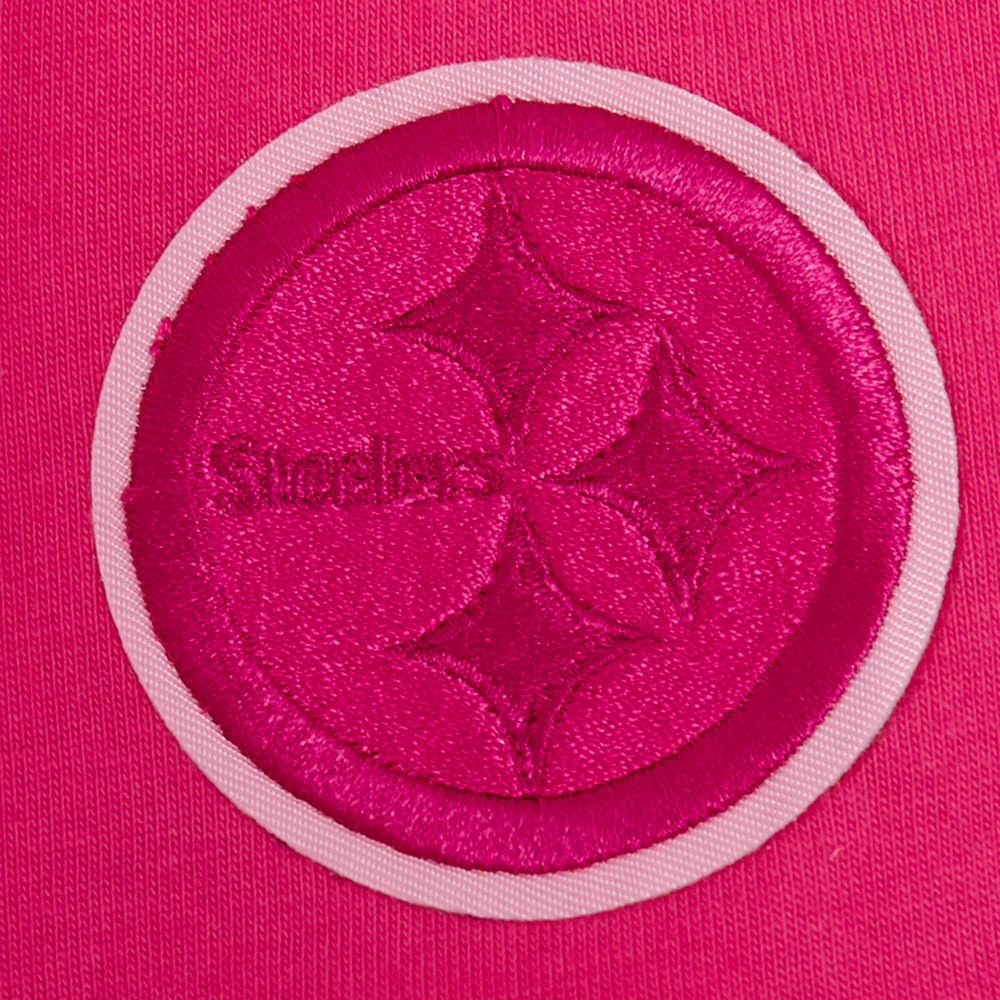 NFL PITTSBURGH STEELERS TRIPLE PINK BIG GIRLS SHORT SLEEVE BOXY TEE (BEETROOT PURPLE) - Image 4