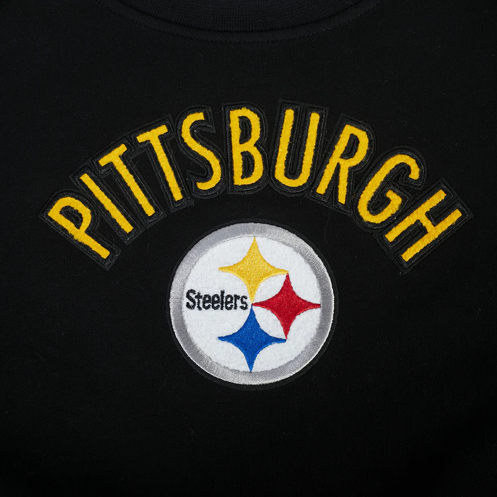 NFL PITTSBURGH STEELERS CLASSIC BIG GIRL'S FLC CREWNECK (BLACK) - Image 5