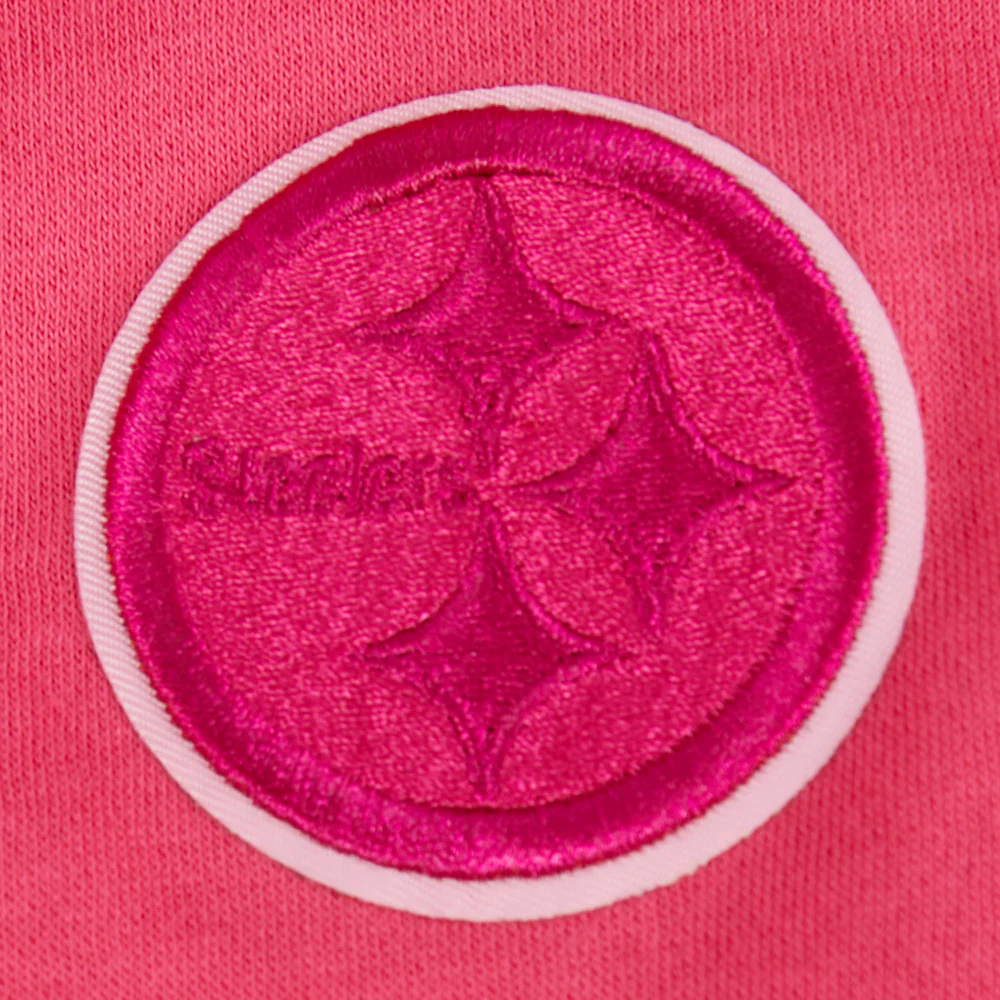 NFL PITTSBURGH STEELERS TRIPLE PINK BIG GIRLS FLEECE CREWNECK (BEETROOT PURPLE) - Image 6