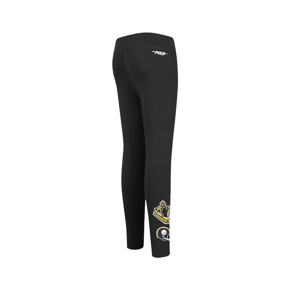 NFL PITTSBURGH STEELERS RETRO CLASSIC BIG GIRLS LEGGING (BLACK) - Image 3