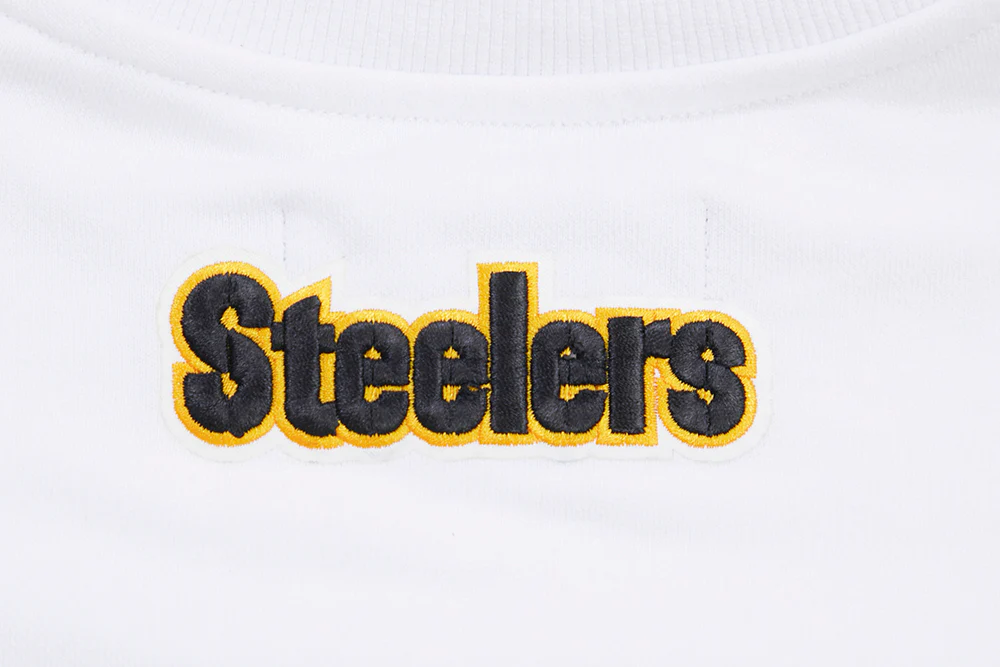 NFL PITTSBURGH STEELERS CLASSIC WOMEN'S FLEECE CREWNECK (WHITE) - Image 5