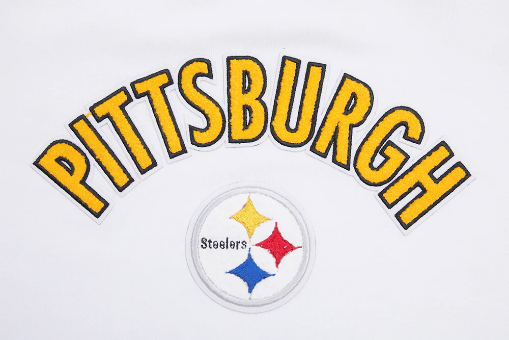 NFL PITTSBURGH STEELERS CLASSIC WOMEN'S FLEECE CREWNECK (WHITE) - Image 6