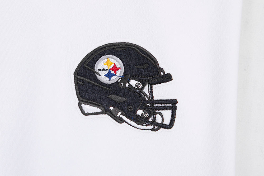NFL PITTSBURGH STEELERS CLASSIC WOMEN'S FLEECE CREWNECK (WHITE) - Image 7