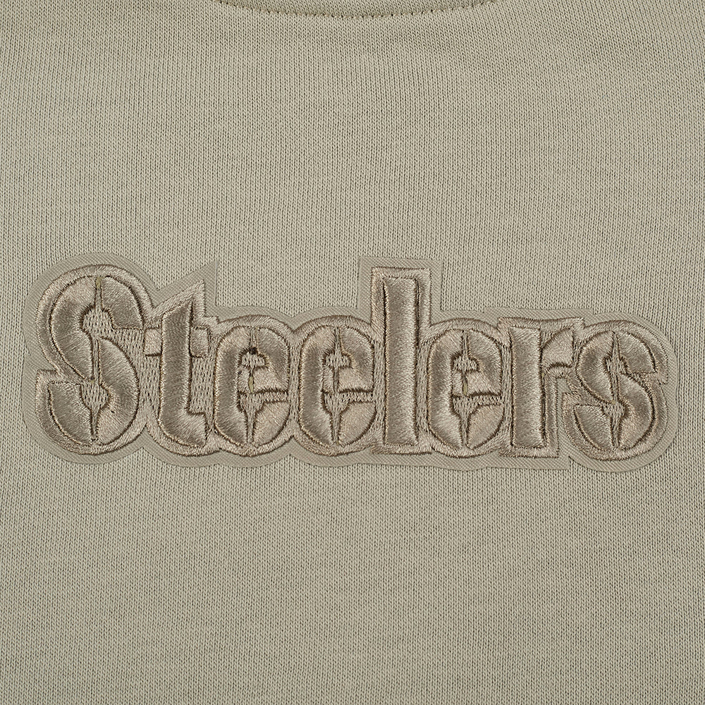 NFL PITTSBURGH STEELERS WINGSPAN WOMEN'S FLC CREWNECK (TAUPE) - Image 10