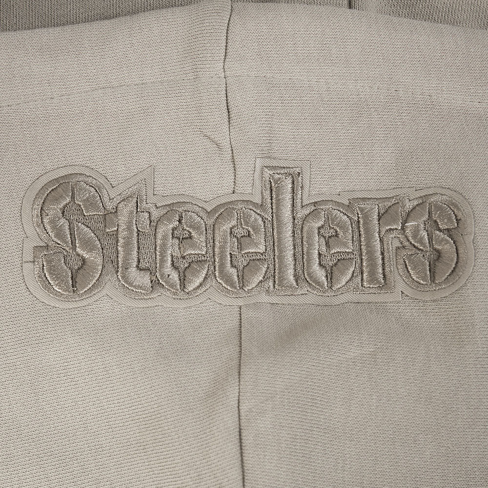 NFL PITTSBURGH STEELERS WINGSPAN WOMEN'S FLC CROPPED PO HOODIE (TAUPE) - Image 8