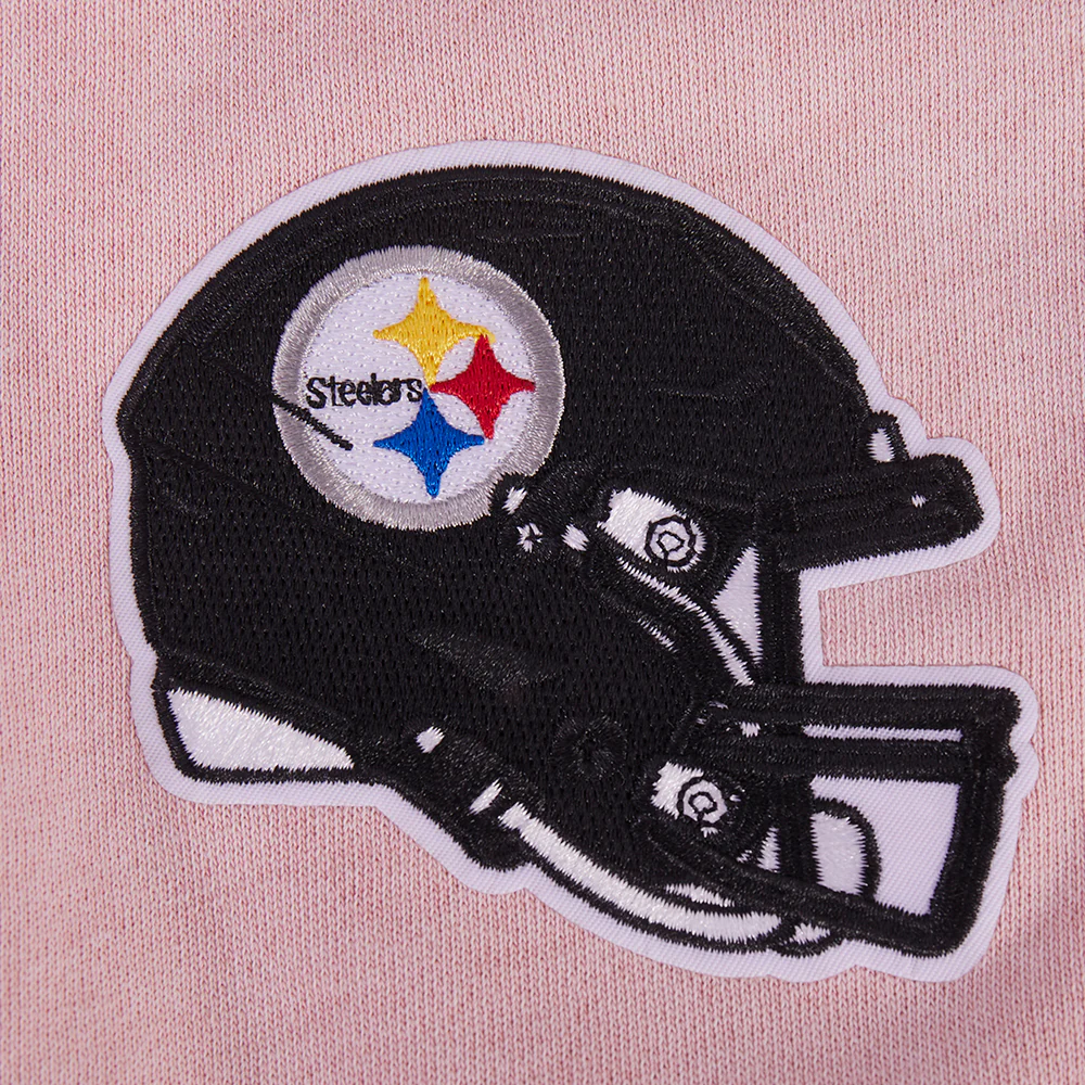 NFL PITTSBURGH STEELERS WASHED JEWELS WOMEN'S CREWNECK SWEATSHIRT (WASHED MAUVE) - Image 6