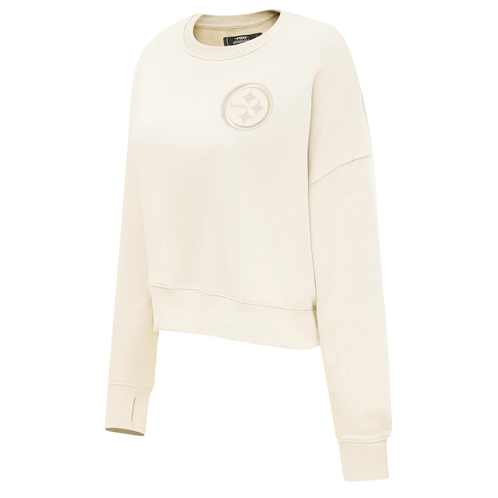 NFL PITTSBURGH STEELERS NEUTRAL WOMEN'S CREWNECK (EGGSHELL) - Image 2