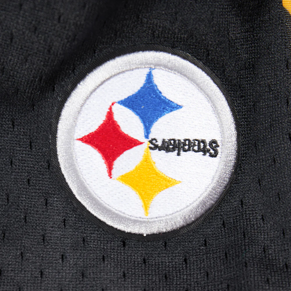 NFL PITTSBURGH STEELERS CLASSIC LITTLE BOYS MESH BUTTON DOWN SHIRT (BLACK/YELLOW) - Image 9