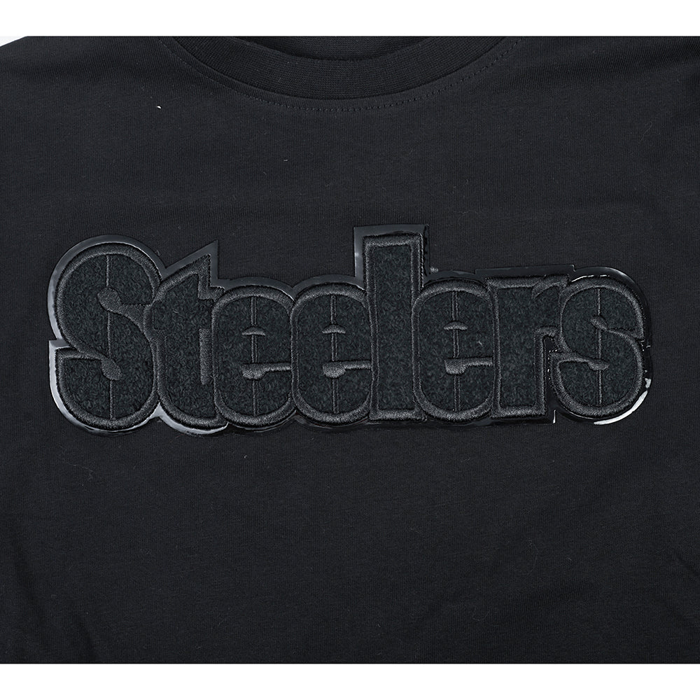 NFL PITTSBURGH STEELERS TRIPLE BLACK LITTLE BOY'S SS TEE (BLACK) - Image 5