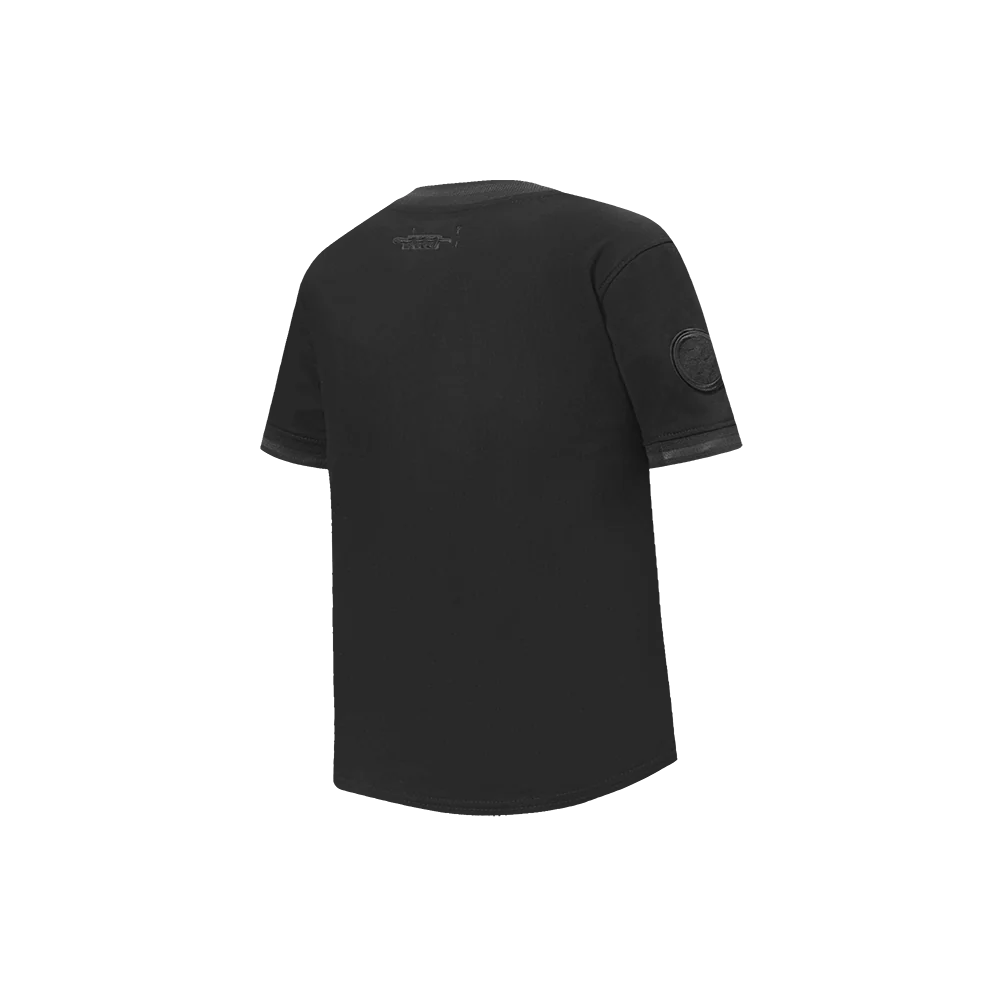 NFL PITTSBURGH STEELERS TRIPLE BLACK LITTLE BOYS SHORT SLEEVE STRIPED RIB TEE (JET BLACK) - Image 6