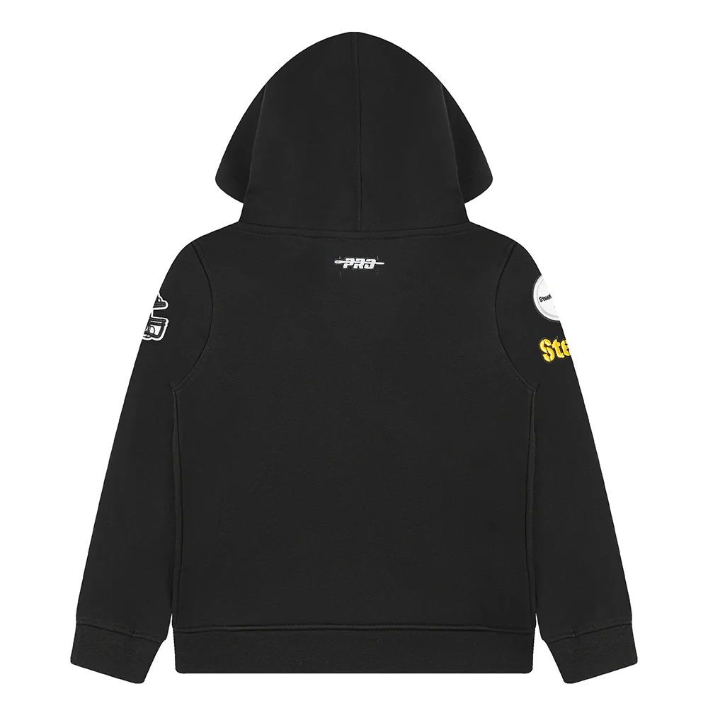 NFL PITTSBURGH STEELERS CLASSIC LITTLE BOYS FLEECE PULLOVER HOODIE (BLACK) - Image 13