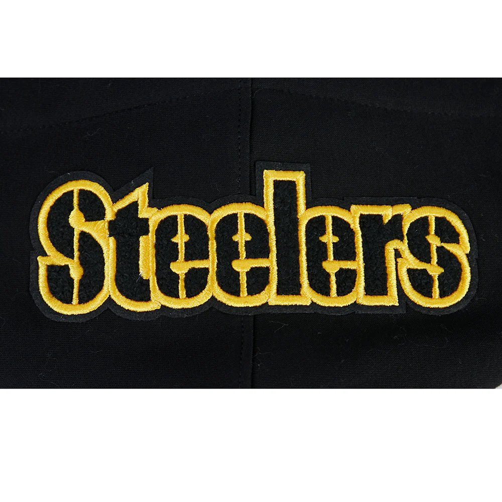 NFL PITTSBURGH STEELERS CLASSIC LITTLE BOY'S FLC FZ HOODIE (BLACK) - Image 5