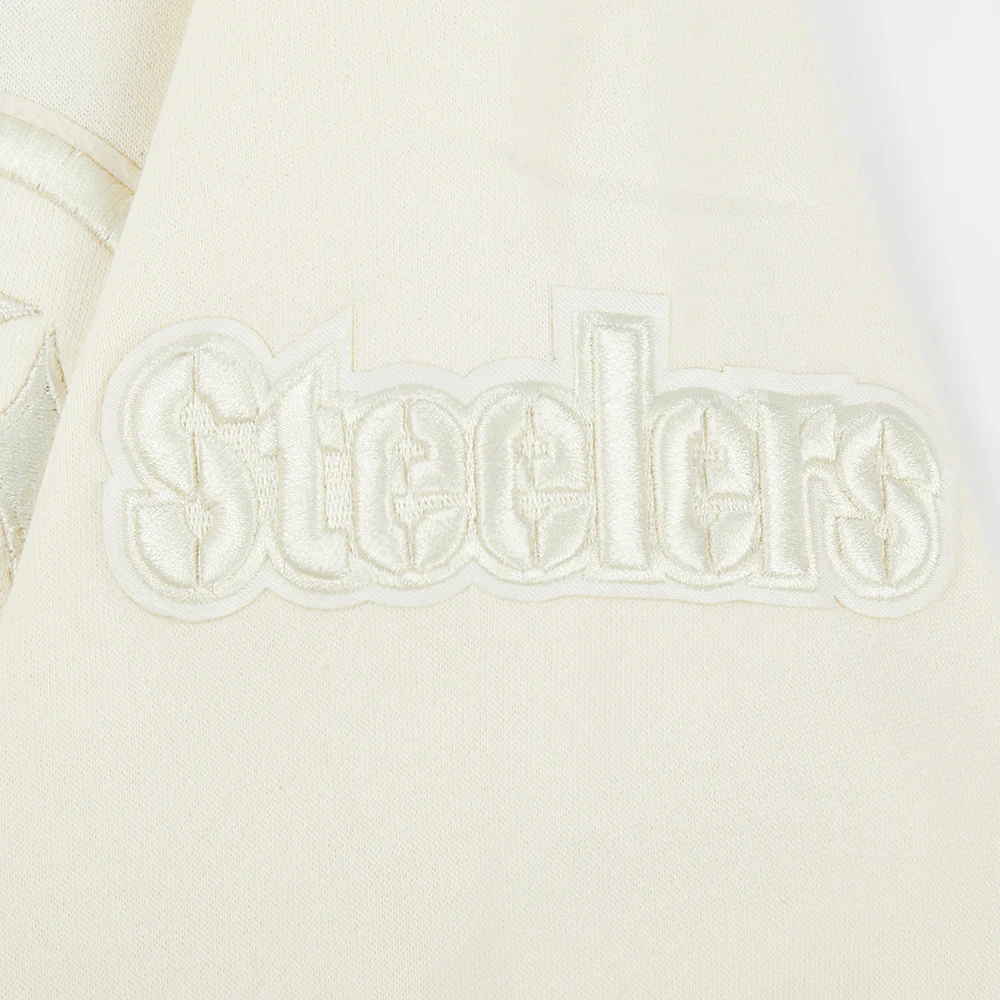 NFL PITTSBURGH STEELERS NEUTRAL LITTLE BOYS FLEECE PULLOVER HOODIE (EGGSHELL) - Image 7