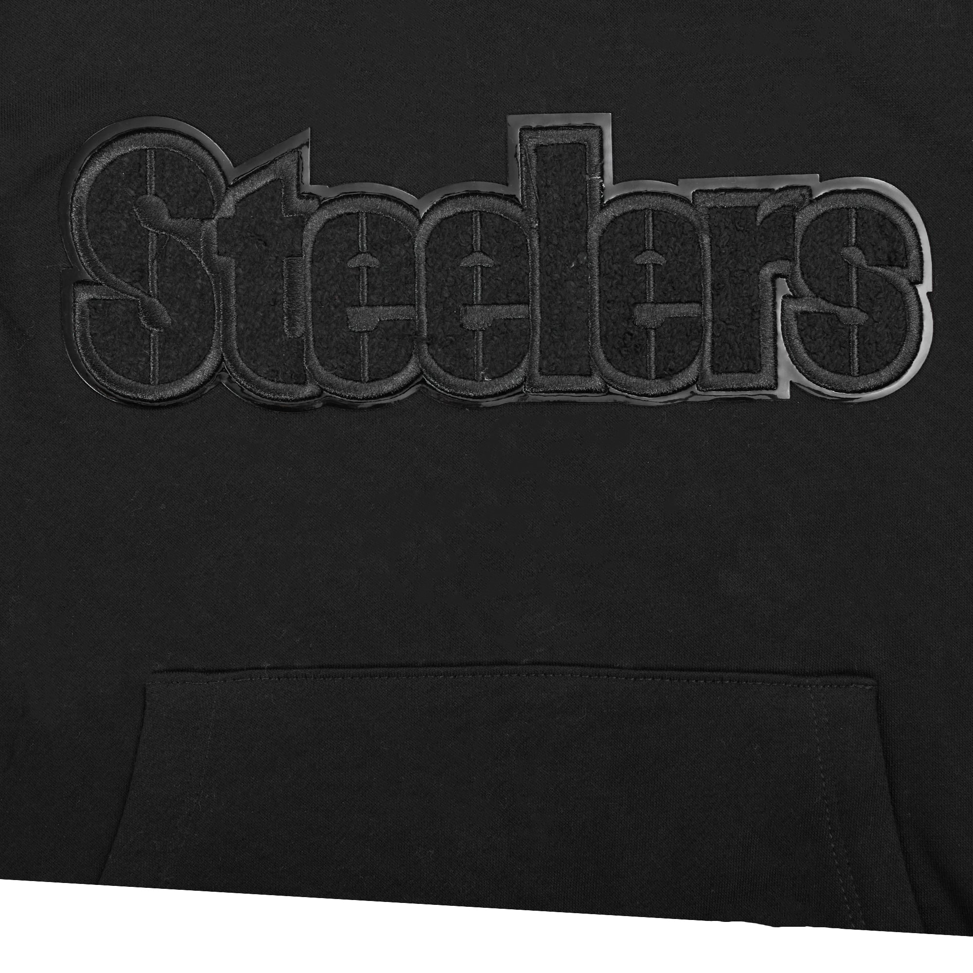 NFL PITTSBURGH STEELERS TRIPLE BLACK LITTLE BOYS FLEECE PULLOVER HOODIE (BLACK) - Image 9