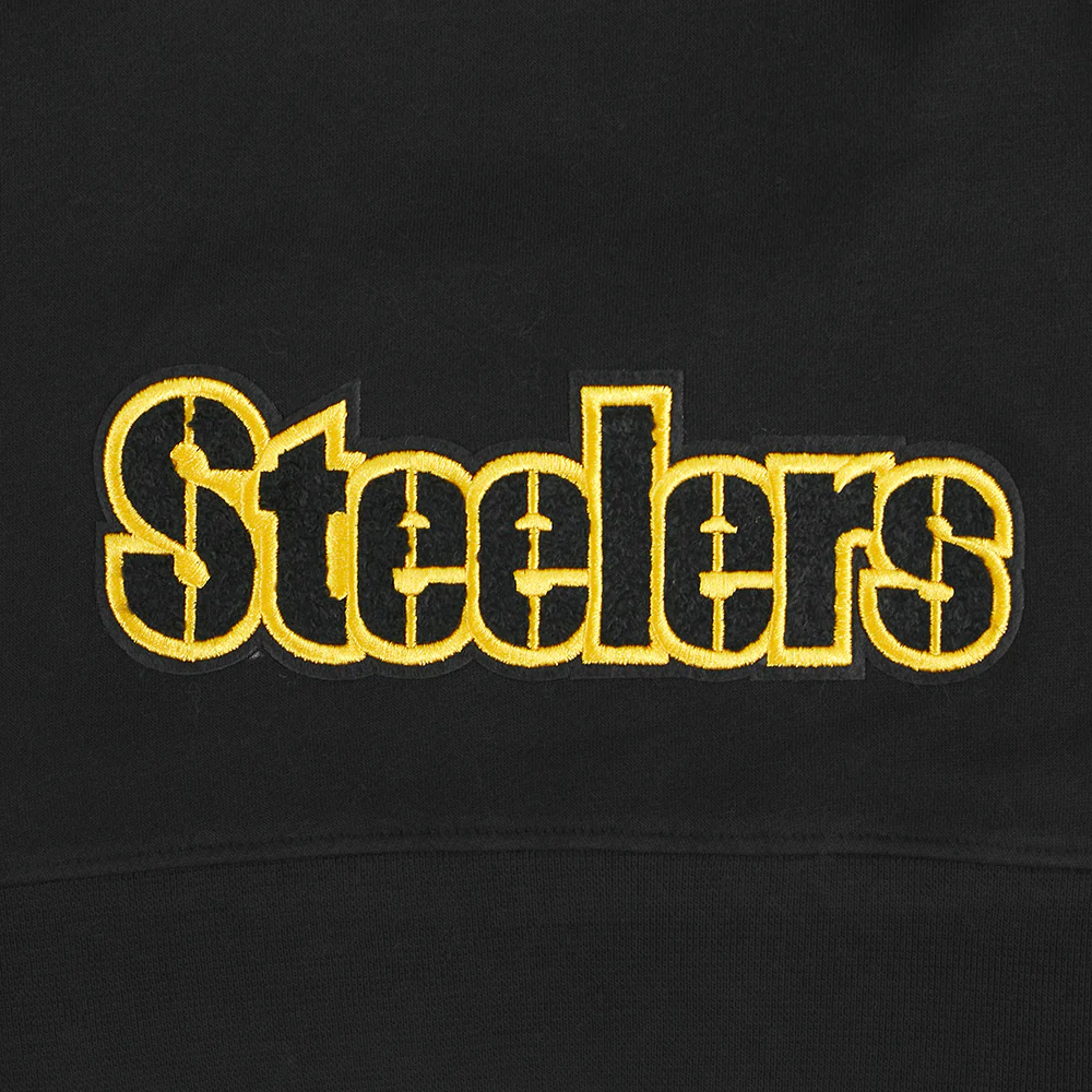 NFL PITTSBURGH STEELERS CLASSIC LITTLE GIRLS FLEECE FULL ZIP HOODIE (BLACK) - Image 5
