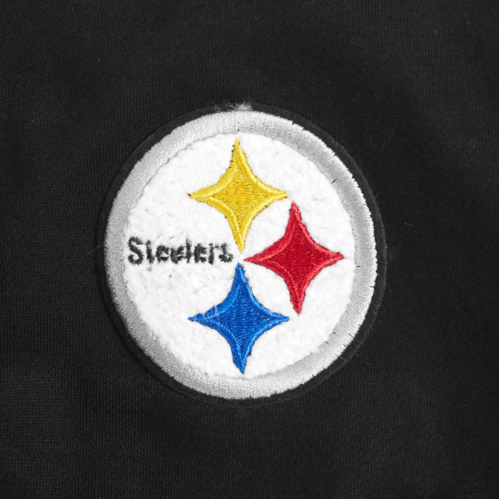 NFL PITTSBURGH STEELERS CLASSIC LITTLE GIRLS FLEECE FULL ZIP HOODIE (BLACK) - Image 6