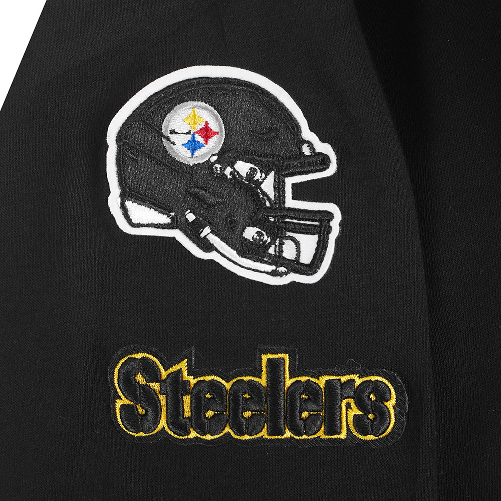 NFL PITTSBURGH STEELERS CLASSIC LITTLE GIRLS FLEECE FULL ZIP HOODIE (BLACK) - Image 7
