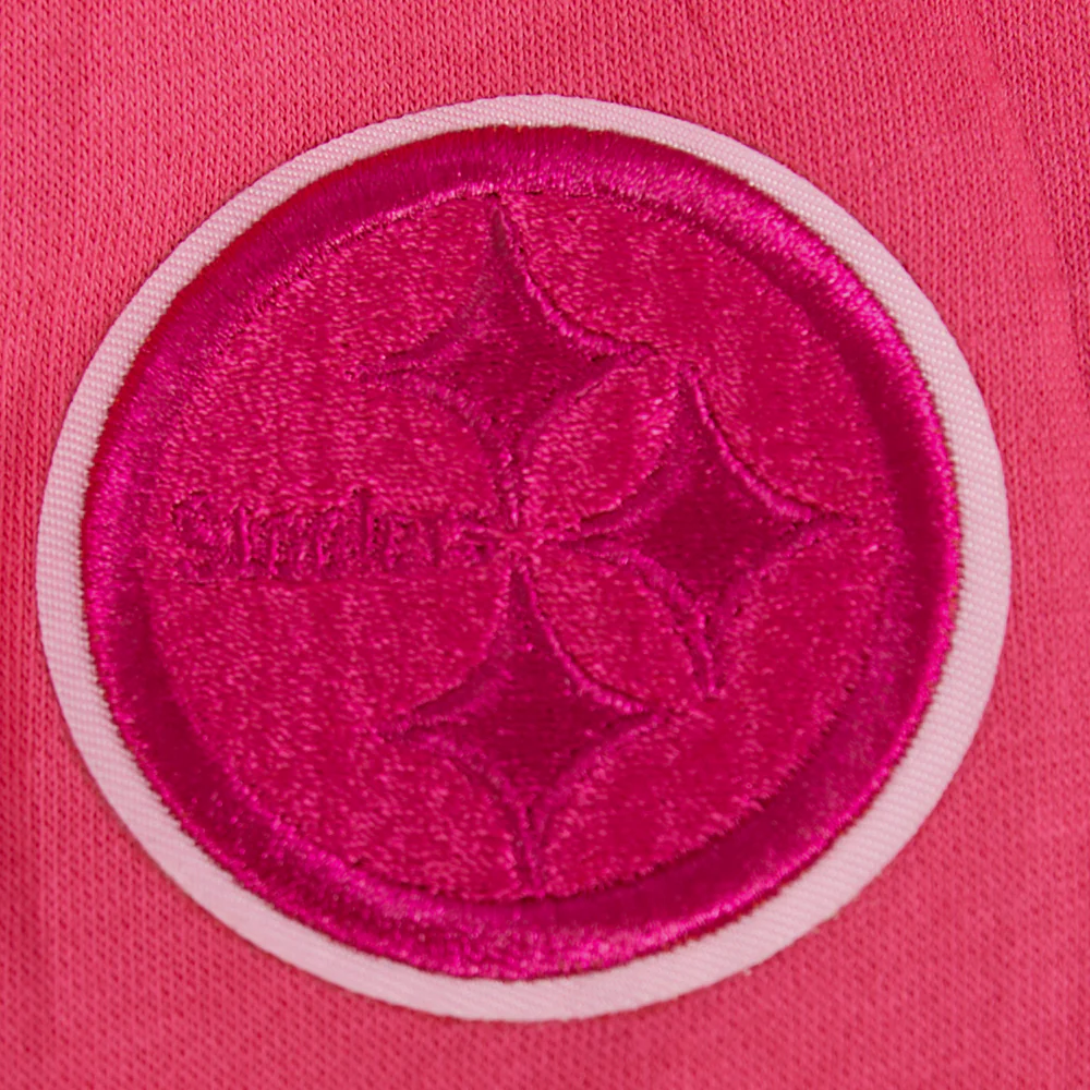 NFL PITTSBURGH STEELERS TRIPLE PINK LITTLE GIRLS FLEECE CREWNECK (BEETROOT PURPLE) - Image 5