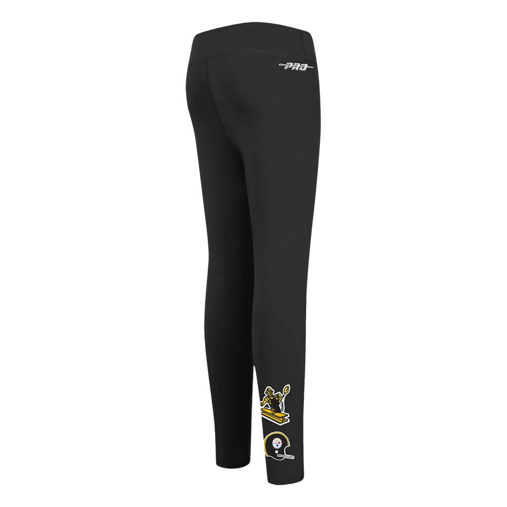 NFL PITTSBURGH STEELERS RETRO CLASSIC LITTLE GIRLS LEGGING (BLACK) - Image 3