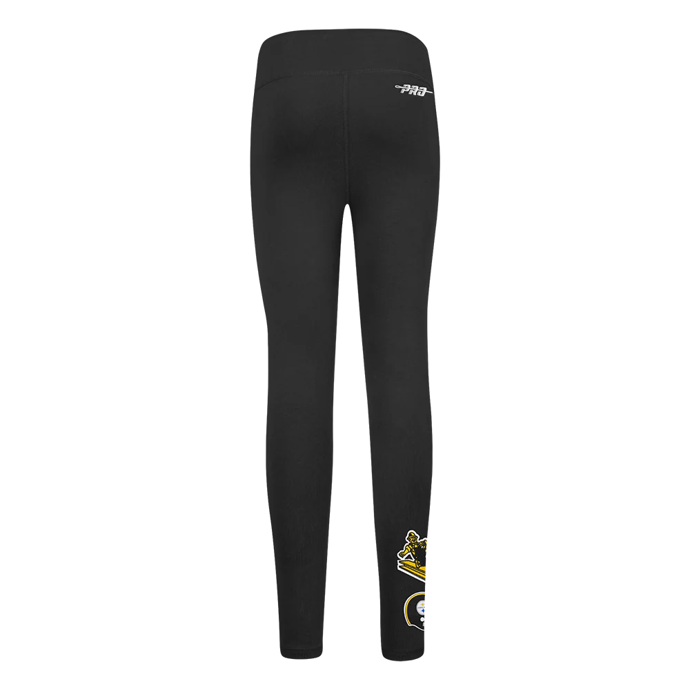 NFL PITTSBURGH STEELERS RETRO CLASSIC LITTLE GIRLS LEGGING (BLACK) - Image 4