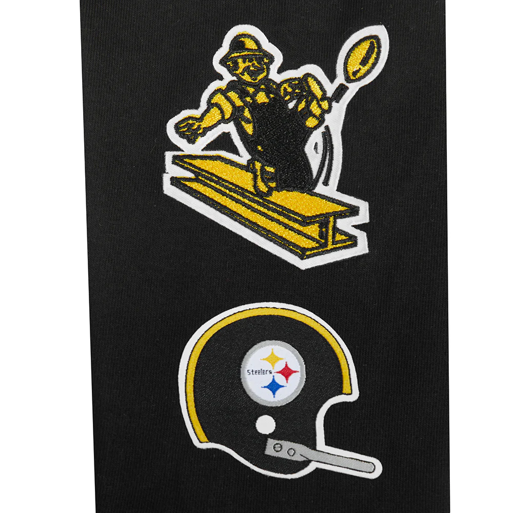 NFL PITTSBURGH STEELERS RETRO CLASSIC LITTLE GIRLS LEGGING (BLACK) - Image 5