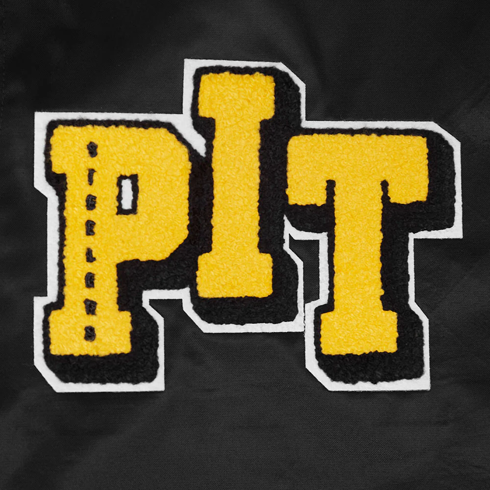 NFL PITTSBURGH STEELERS MASHUP WOMEN'S RIB SATIN JACKET (BLACK/YELLOW) - Image 8