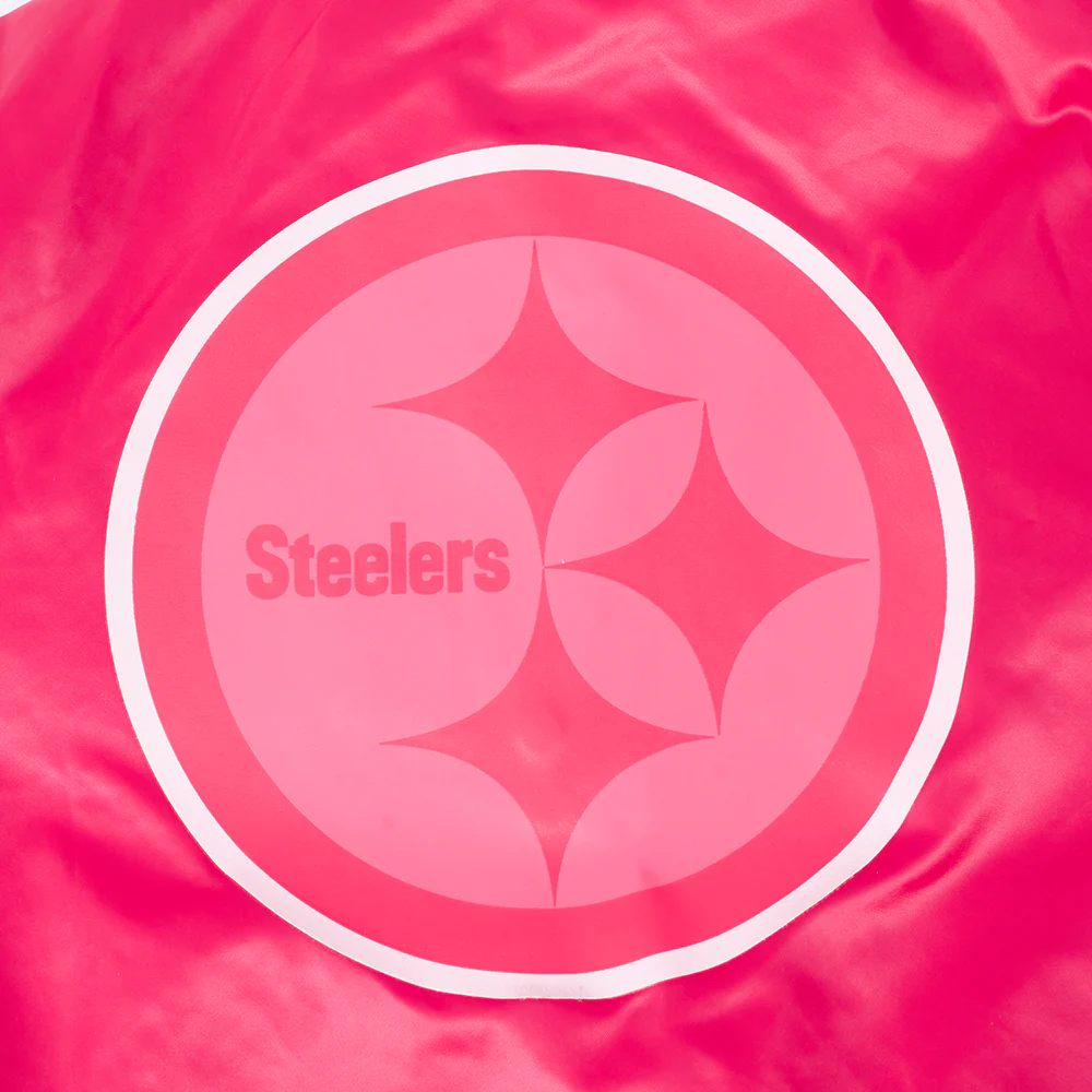NFL PITTSBURGH STEELERS TRIPLE PINK WOMEN'S SATIN JACKET (BEETROOT PURPLE) - Image 6